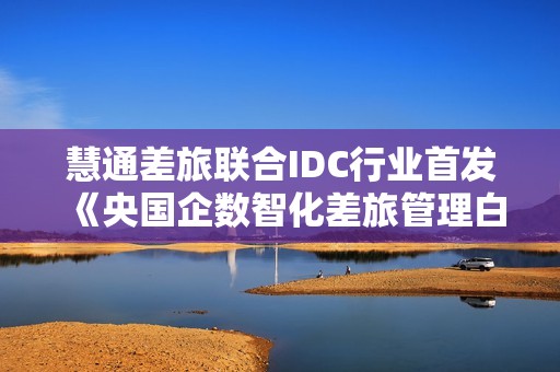 慧通差旅联合IDC行业首发《央国企数智化差旅管理白皮书》，解码央国企转型新动能