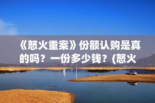 《怒火重案》份额认购是真的吗？一份多少钱？(怒火重案片断)