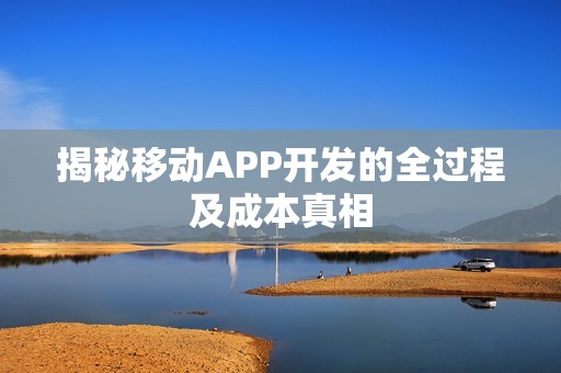 揭秘移动APP开发的全过程及成本真相