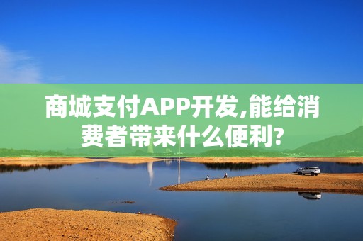 商城支付APP开发,能给消费者带来什么便利?
