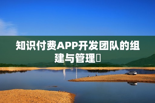 知识付费APP开发团队的组建与管理‌