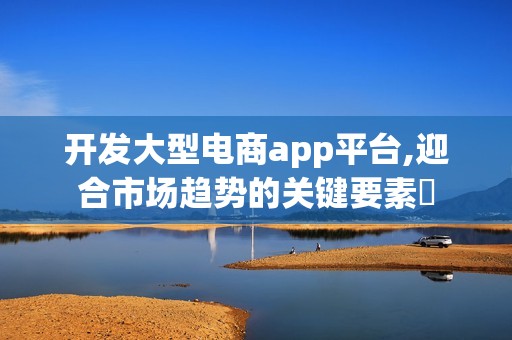 开发大型电商app平台,迎合市场趋势的关键要素‌