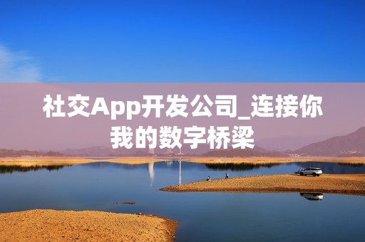社交App开发公司_连接你我的数字桥梁