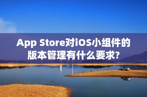 App Store对iOS小组件的版本管理有什么要求?