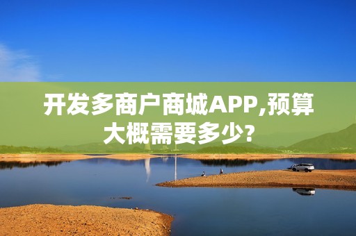 开发多商户商城APP,预算大概需要多少?