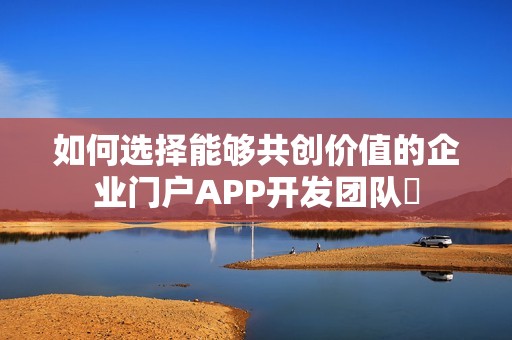 如何选择能够共创价值的企业门户APP开发团队‌