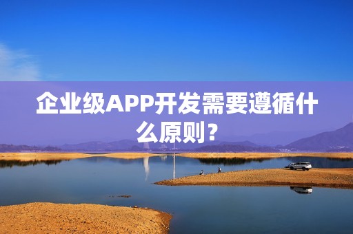 企业级APP开发需要遵循什么原则？