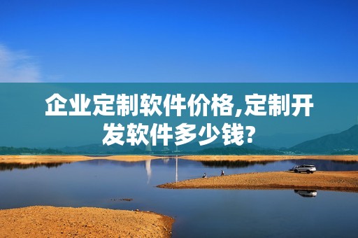 企业定制软件价格,定制开发软件多少钱?
