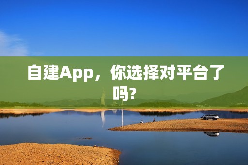 自建App，你选择对平台了吗?