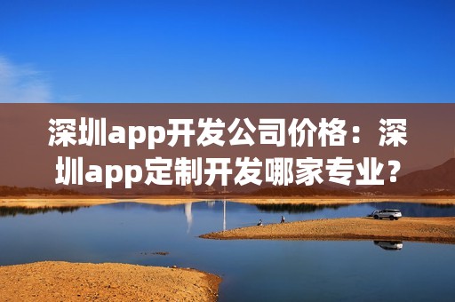 深圳app开发公司价格：深圳app定制开发哪家专业？