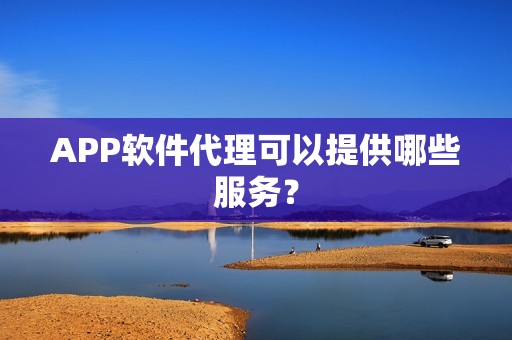 APP软件代理可以提供哪些服务？