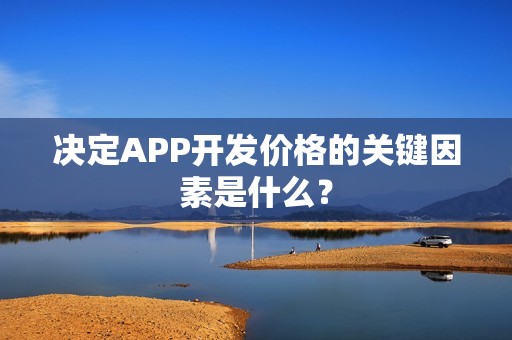 决定APP开发价格的关键因素是什么？