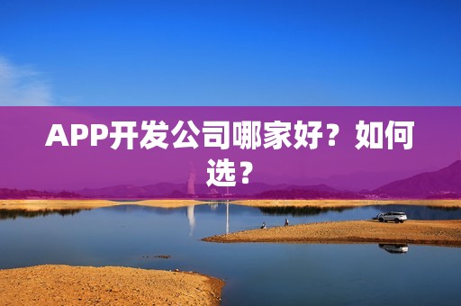 APP开发公司哪家好？如何选？