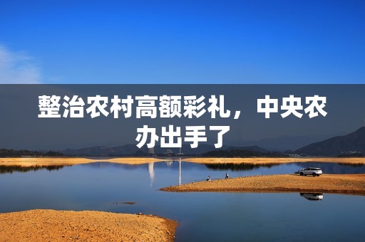 整治农村高额彩礼，中央农办出手了