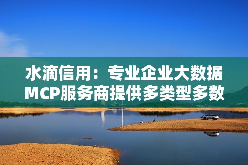 水滴信用：专业企业大数据MCP服务商提供多类型多数据维度企业信息MCP