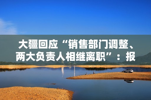 大疆回应“销售部门调整、两大负责人相继离职”：报道不实