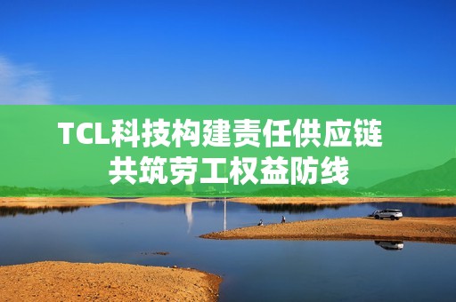 TCL科技构建责任供应链  共筑劳工权益防线