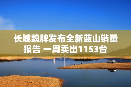 长城魏牌发布全新蓝山销量报告 一周卖出1153台
