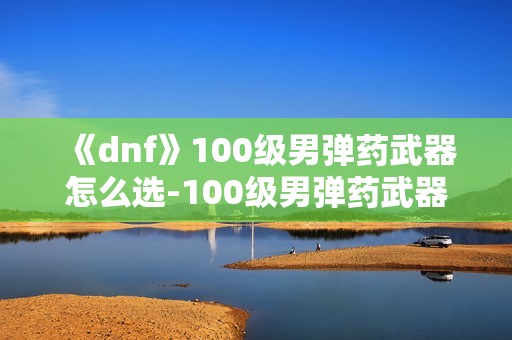 《dnf》100级男弹药武器怎么选-100级男弹药武器选择指南