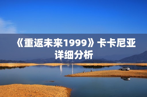 《重返未来1999》卡卡尼亚详细分析