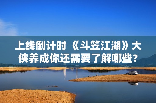 上线倒计时 《斗笠江湖》大侠养成你还需要了解哪些？