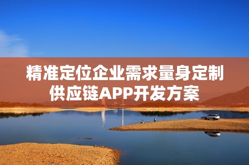 精准定位企业需求量身定制供应链APP开发方案