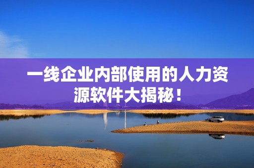 一线企业内部使用的人力资源软件大揭秘！