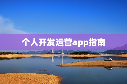 个人开发运营app指南