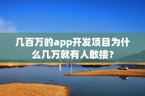 几百万的app开发项目为什么几万就有人敢接？