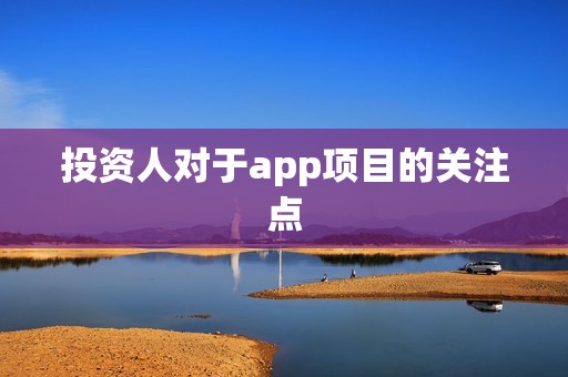 投资人对于app项目的关注点