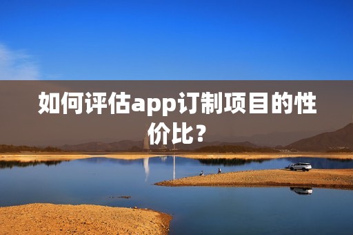 如何评估app订制项目的性价比？