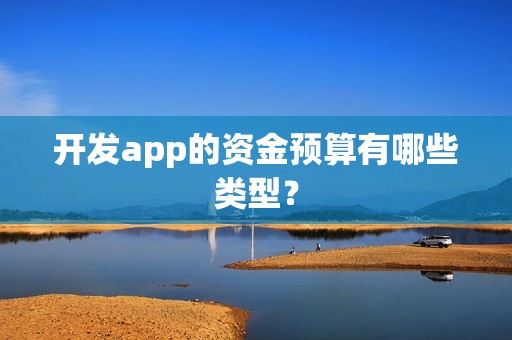 开发app的资金预算有哪些类型？