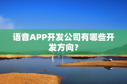 语音APP开发公司有哪些开发方向？