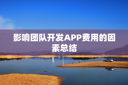 影响团队开发APP费用的因素总结