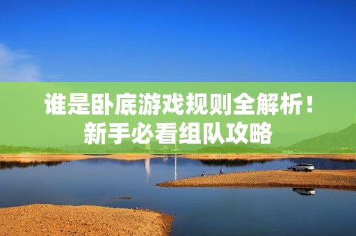 谁是卧底游戏规则全解析！新手必看组队攻略