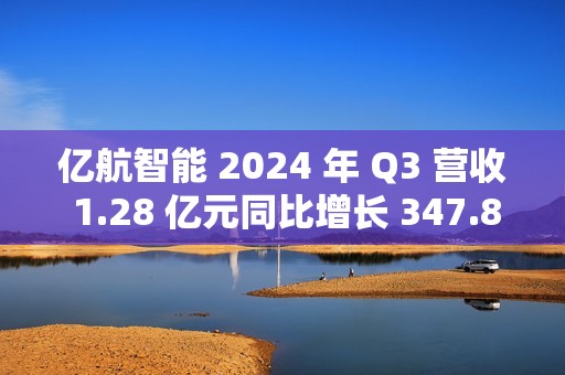 亿航智能 2024 年 Q3 营收 1.28 亿元同比增长 347.8%，交付 63 架 eVTOL 航空器