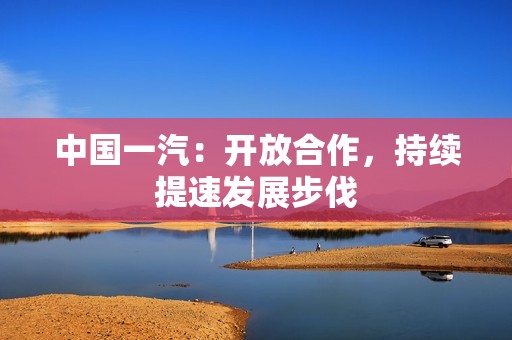 中国一汽：开放合作，持续提速发展步伐