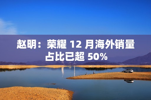 赵明：荣耀 12 月海外销量占比已超 50%