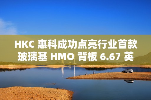 HKC 惠科成功点亮行业首款玻璃基 HMO 背板 6.67 英寸 Micro LED 直显屏体
