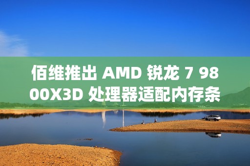 佰维推出 AMD 锐龙 7 9800X3D 处理器适配内存条：6400CL30 16GB×2，799 元