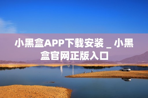 小黑盒APP下载安装 _ 小黑盒官网正版入口