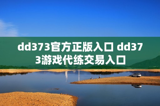 dd373官方正版入口 dd373游戏代练交易入口