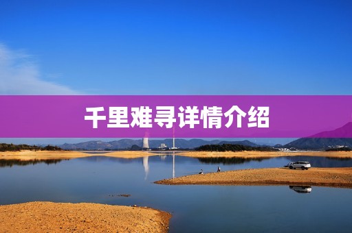 千里难寻详情介绍