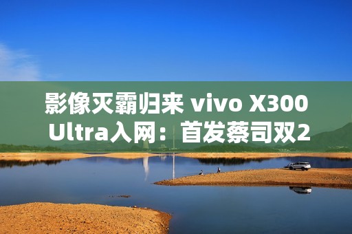 影像灭霸归来 vivo X300 Ultra入网：首发蔡司双2亿组合