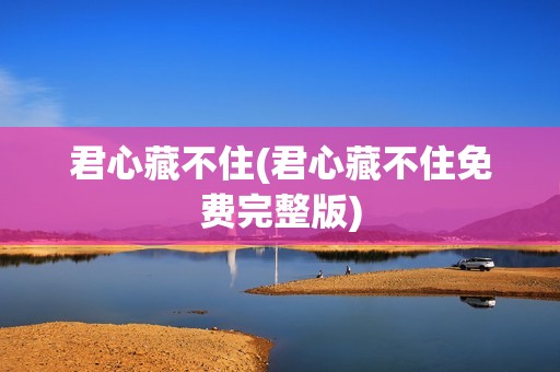 君心藏不住(君心藏不住免费完整版)