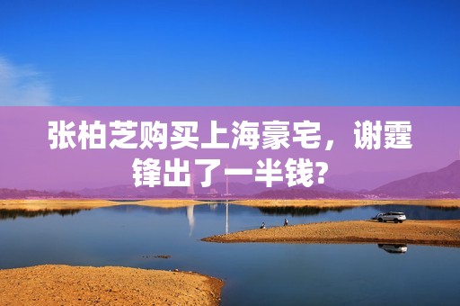 张柏芝购买上海豪宅，谢霆锋出了一半钱?