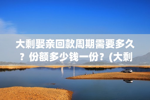 大剩娶亲回款周期需要多久?份额多少钱一份?(大剩娶亲项目报告会) 大剩娶亲回款周期需要多久?份额多少钱一份?(大剩娶亲项目报告会)