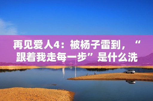 再见爱人4：被杨子雷到，“跟着我走每一步”是什么洗脑话术吗？