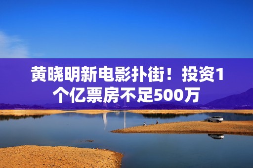 黄晓明新电影扑街！投资1个亿票房不足500万