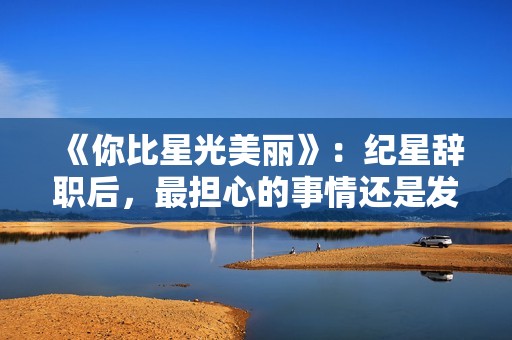 《你比星光美丽》：纪星辞职后，最担心的事情还是发生了！